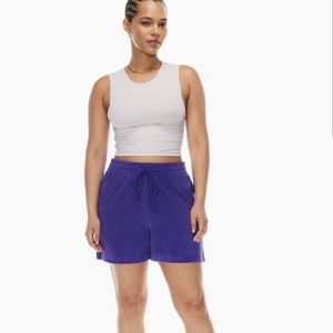 ARITZIA NWT Towel Terry Sweat Shorts 5” Brushed Green